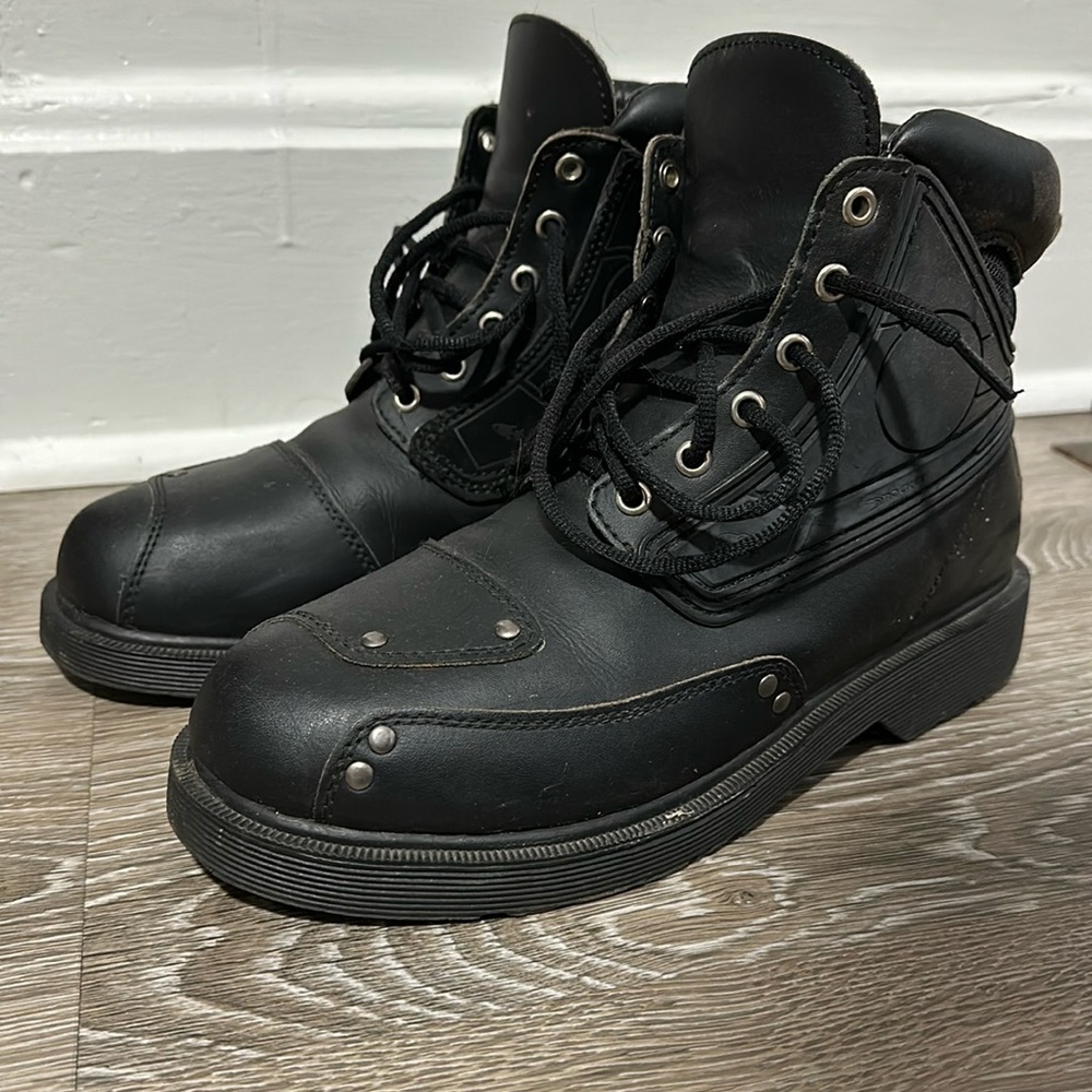 Joe Rocket men’s black leather riding boots